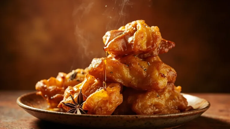Anise Wine Fritters with Honey Drizzle