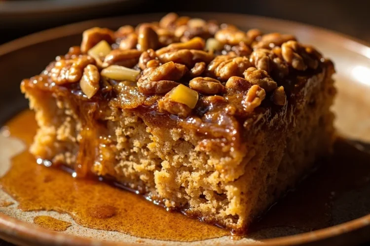Greek walnut cake with honey and cinnamon syrup