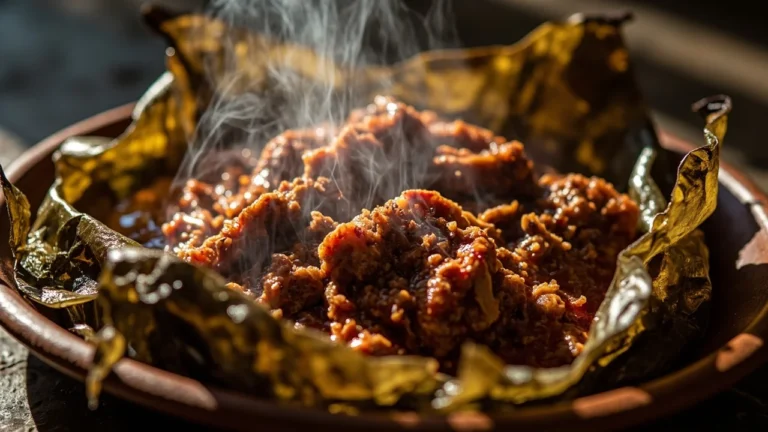 Lamb Mixiotes Steamed in Maguey Leaves