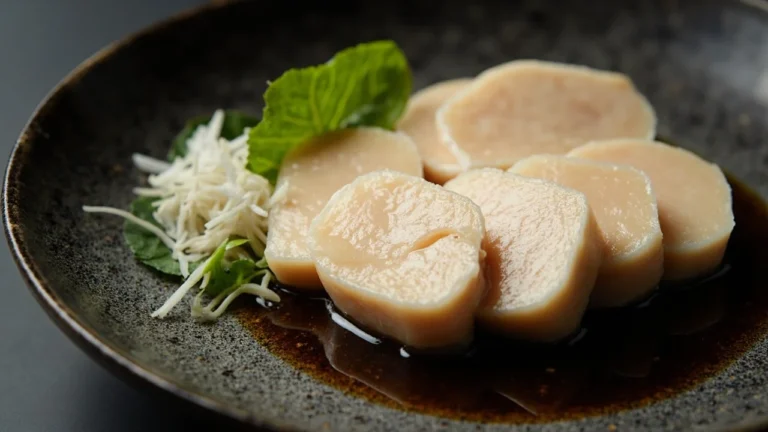 Japanese Steamed Monkfish Liver with Ponzu