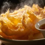 Crispy Saltwater Eel Tempura with Dashi Dipping Sauce