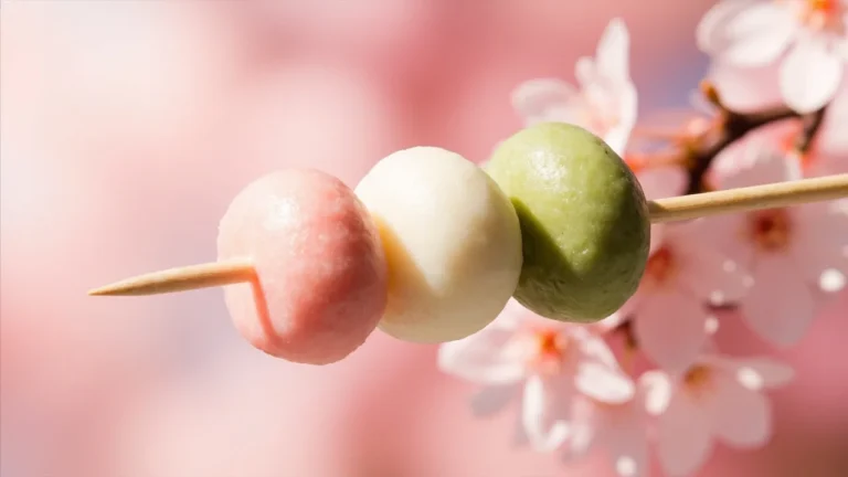 Tri-Color Cherry Blossom Rice Dumplings