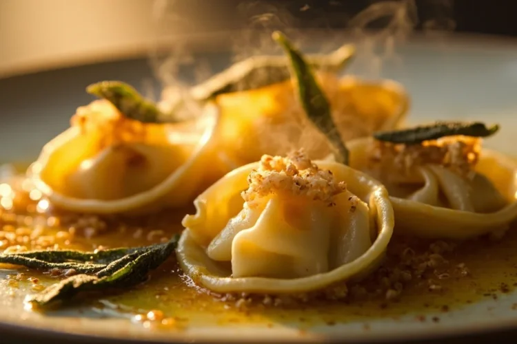 Italian Ricotta Tortelloni with Brown Butter and Sage