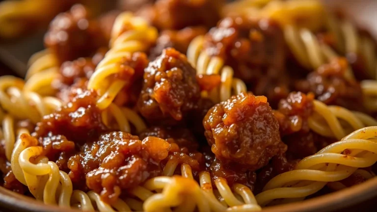 Classic Neapolitan Broken Ziti with Mini Meatballs