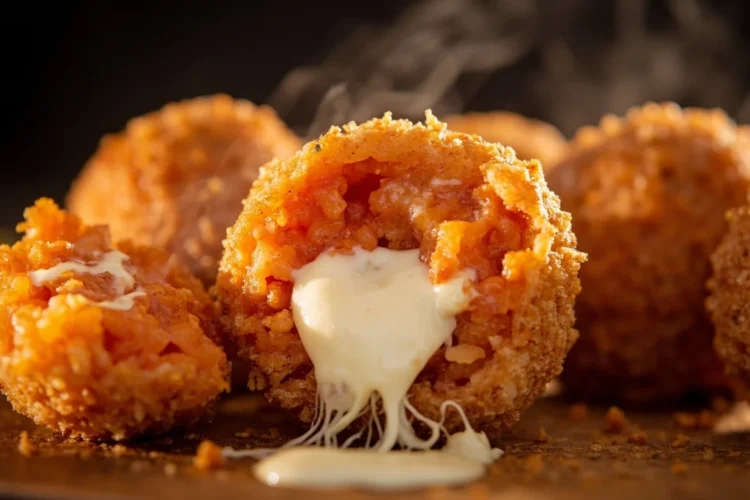 Roman Fried Rice Balls with Mozzarella