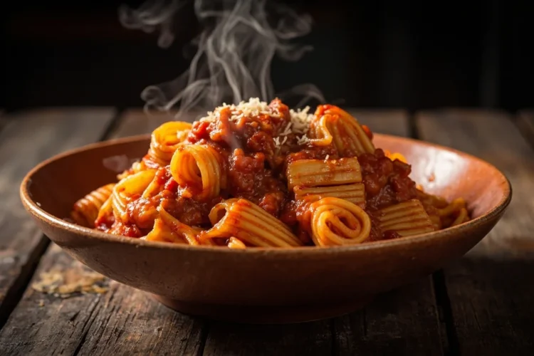 Roman Rigatoni with Calf Intestine and Tomato