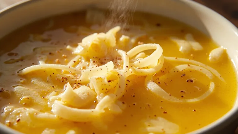 Roman Egg Drop Soup with Parmesan Ribbons