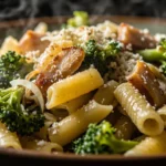 Rigatoni with Broccoli, Crispy Guanciale, and Tomato