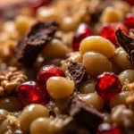 Italian All Souls' Day Wheat Berry and Pomegranate Dessert