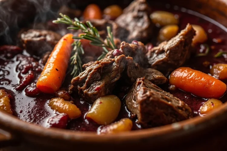Avignon-Style Red Wine-Braised Lamb Stew