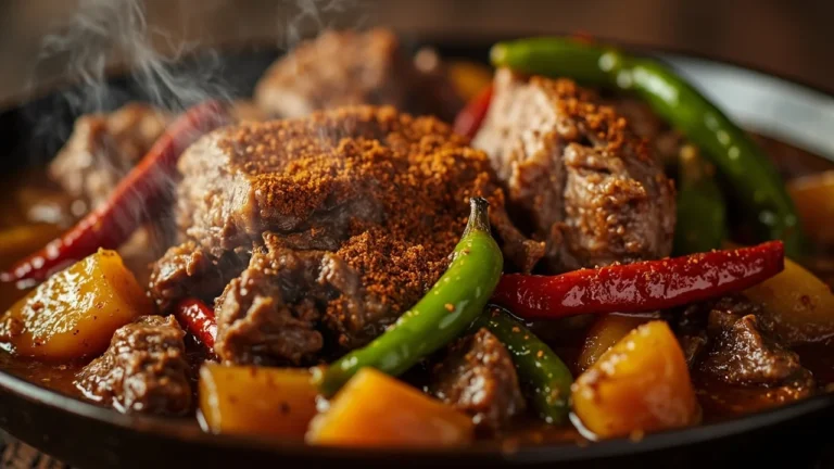 Basque-Style Braised Veal Stew with Sweet Peppers