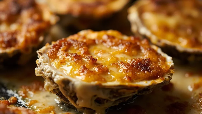French Oyster Gratin with Garlic Cream