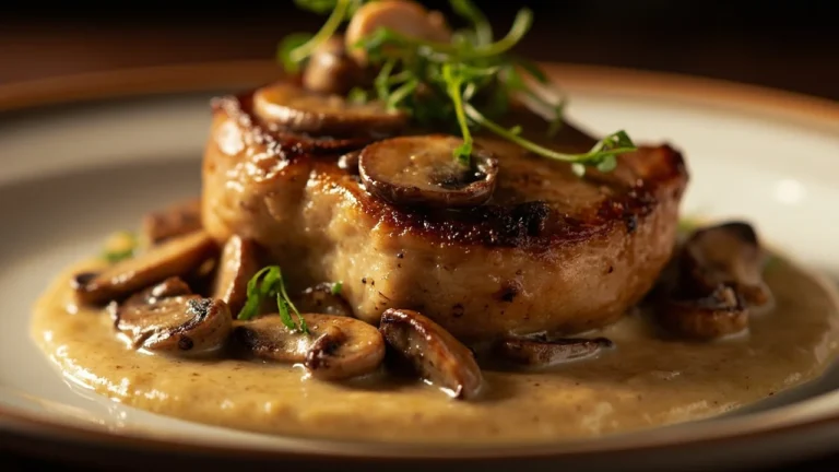 Grandmother’s Parisian Veal Chop with Mushrooms and Lardons