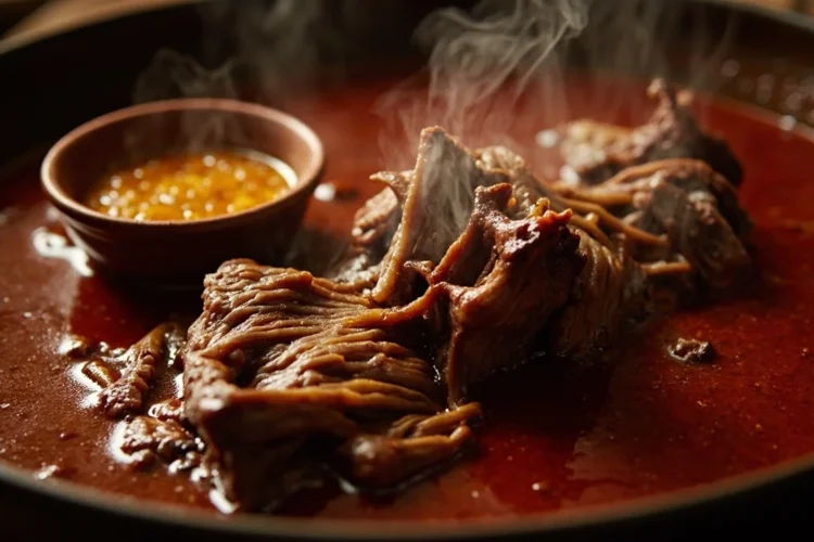 Jalisco-Style Chile-Braised Goat Stew with Consomme