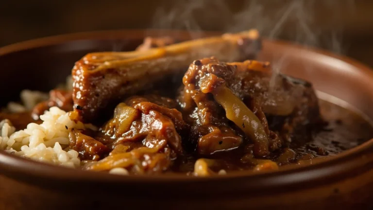 Southern Braised Pork Neck Bones and Rice