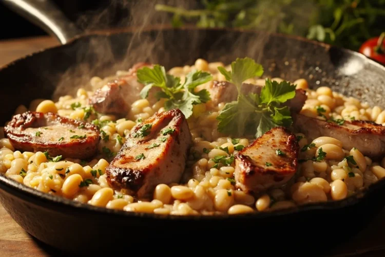 Catalan White Bean and Rice Skillet