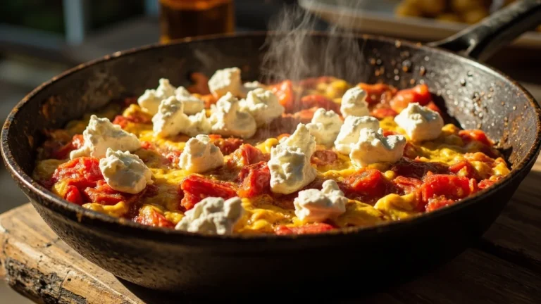 Greek Scrambled Eggs with Tomatoes