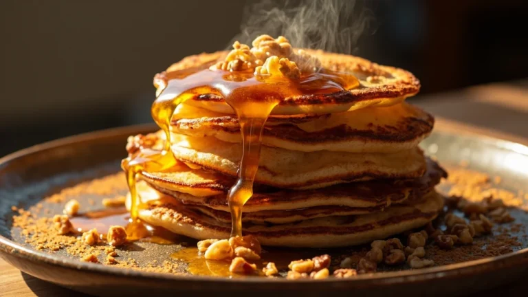 Greek Honey Pancakes with Walnuts and Cinnamon