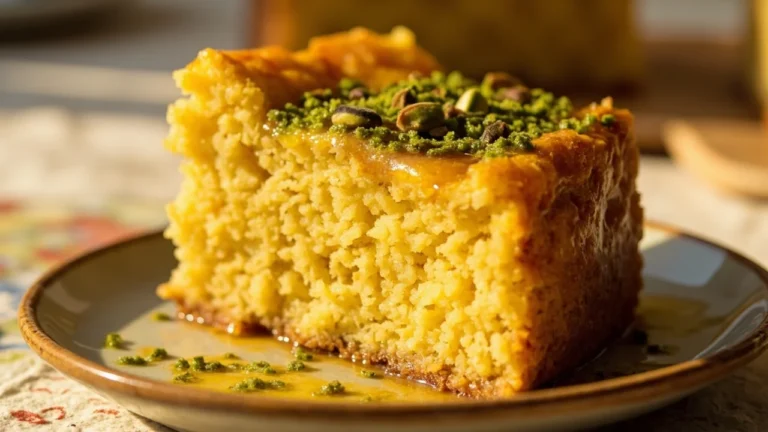 Greek Saffron Semolina Cake