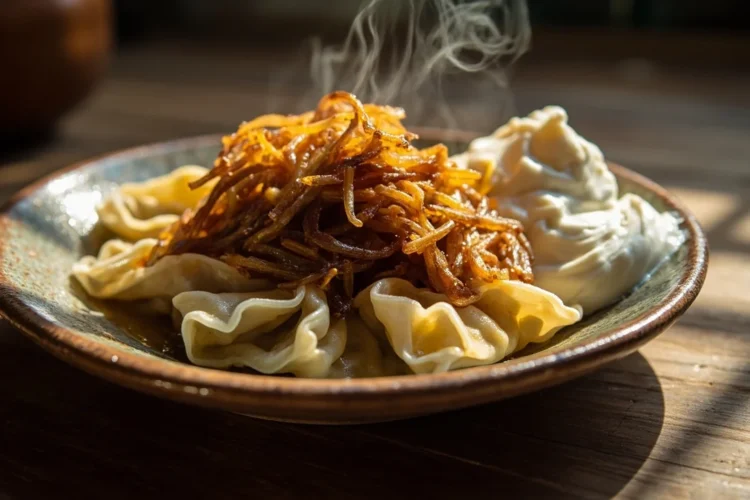 Ukrainian-Style Potato Dumplings with Caramelized Onion