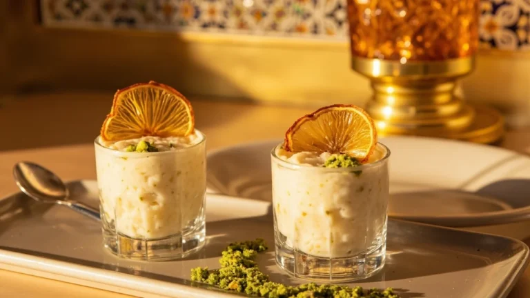 Moroccan Orange Blossom Rice Pudding