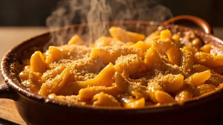 Pumpkin and Taleggio Baked Rigatoni with Amaretti Crumble and Sage Brown Butter
