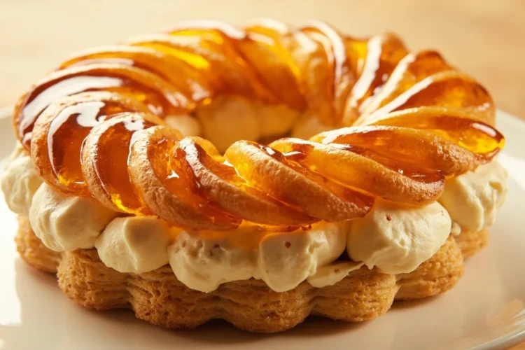 Saint-Honoré Cake with Caramel Puffs and Chiboust Cream