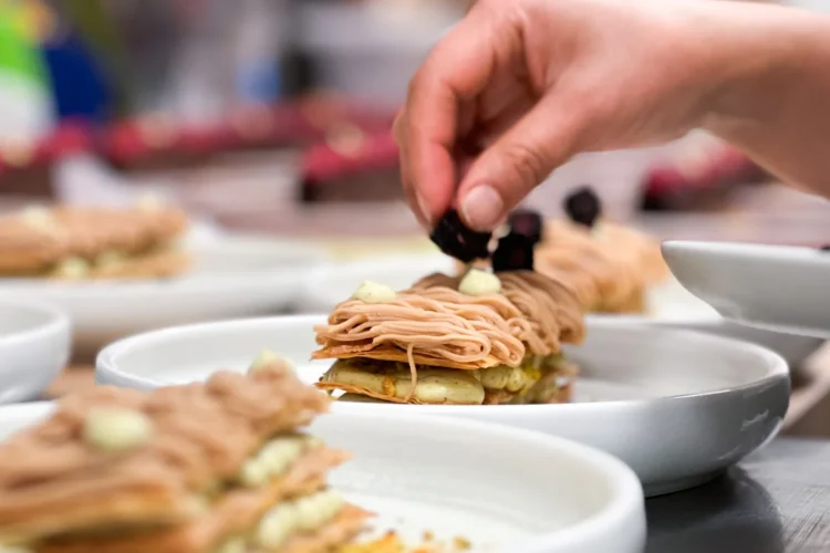 Classic Mont Blanc chestnut cream dessert