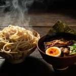 Tsukemen dipping noodles with rich pork broth