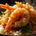 Tendon tempura rice bowl with shrimp tempura