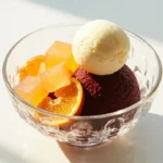 Japanese Agar Jelly Dessert with Sweet Red Beans and Fruit