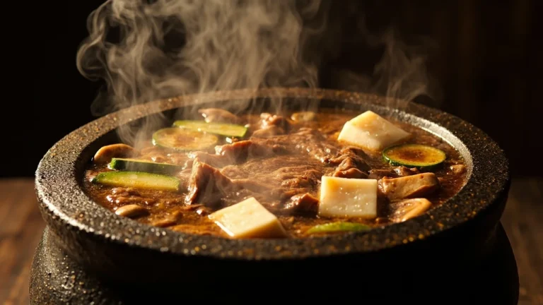 Korean Soybean Paste Stew with Beef and Vegetables