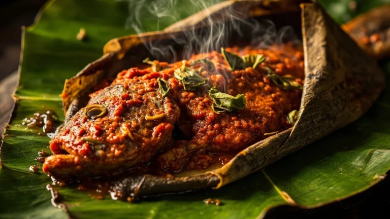 Kerala-Style Masala Fish Wrapped in Banana Leaf