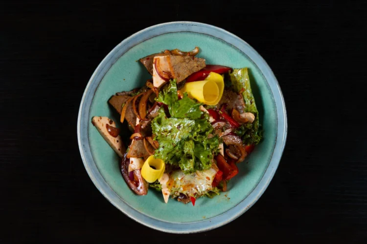 Thai Grilled Beef Salad with Toasted Rice and Fresh Herbs
