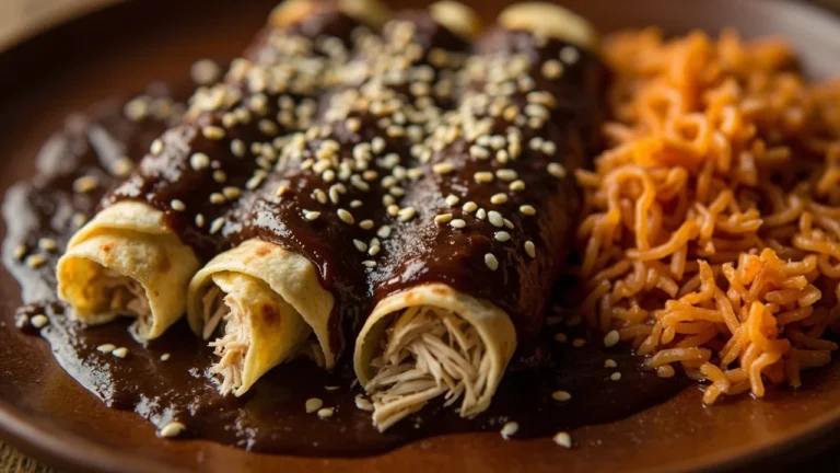 Chicken Enchiladas with Rich Mole Sauce