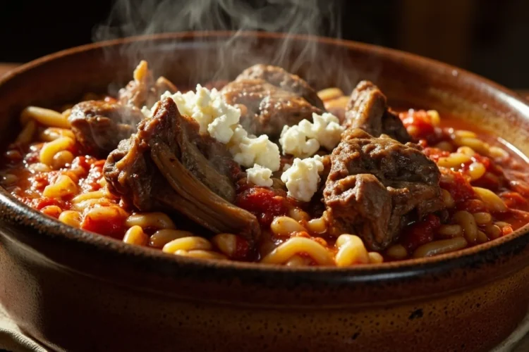 Greek Baked Orzo with Lamb