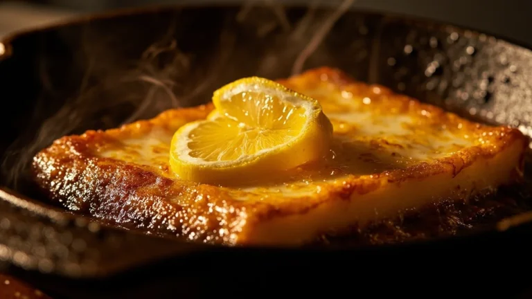 Crispy Greek Fried Cheese Saganaki with Lemon