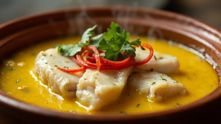 Basque Salt Cod in Garlic and Chili Oil Emulsion