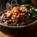 Brazilian Mashed Black Beans with Cassava Flour
