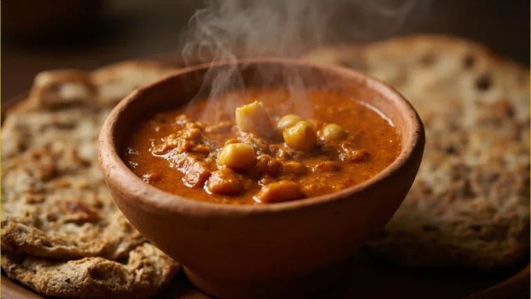Ethiopian Chickpea Flour Stew with Berbere and Garlic