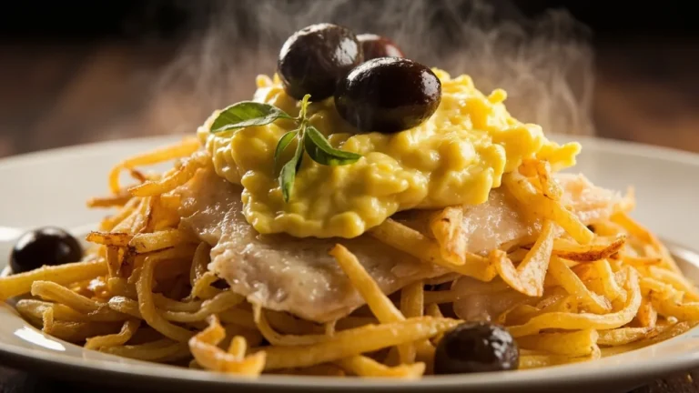 Portuguese Salted Cod Hash with Straw Potatoes