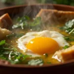 Portuguese Alentejo Bread and Garlic Soup with Coriander