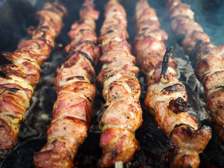 Lebanese Garlic Yogurt Chicken Skewers