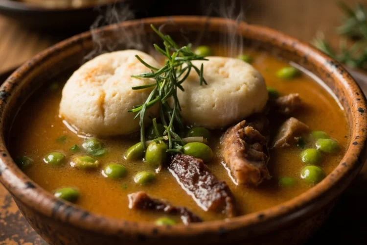 Jamaican Gungo Peas Soup with Salted Pig's Tail