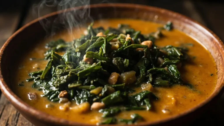 Cameroon Green Leaf and Peanut Soup