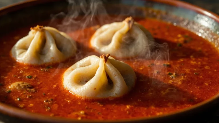 Kubbeh Dumplings in Tomato Broth