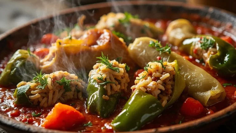 Egyptian Stuffed Vegetables with Herbed Rice