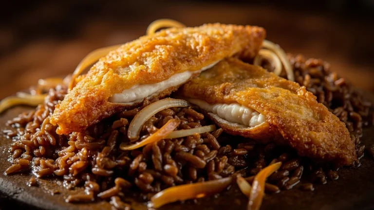 Alexandrian Fish with Caramelized Onion Rice