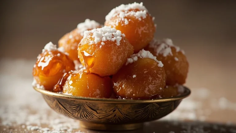 Egyptian Sweet Honey Fritters with Rose-Orange Syrup