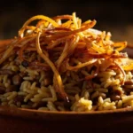 Egyptian Lentils and Rice with Caramelized Onions